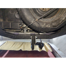 H.M19.A HALTY Фаркоп на Mitsubishi Delica D5 2007-2019, 2019- (кроме Urban Gear) без подрезки бампера. Тип шара: A. Нагрузки: 750/75 кг, масса фаркопа 16,6 кг