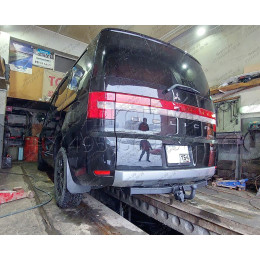 H.M19.A HALTY Фаркоп на Mitsubishi Delica D5 2007-2019, 2019- (кроме Urban Gear) без подрезки бампера. Тип шара: A. Нагрузки: 750/75 кг, масса фаркопа 16,6 кг