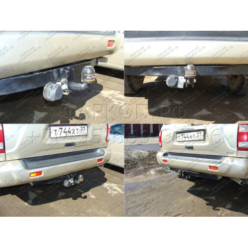 NS 18 AVTOS Фаркоп на Nissan Pathfinder R50 1996-2004, Infiniti QX4 1996-2003 без подрезки бампера. Тип шара: A. Нагрузки: 1500/75 кг, масса фаркопа 17,5 кг (без электрики в комплекте)
