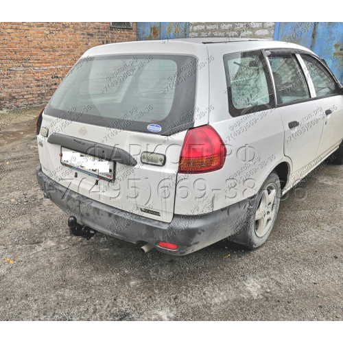 H.N21.A HALTY Фаркоп на Nissan AD Y11 2WD/4WD 1999-2005, Mazda Familia Van Y11 1999-2005 без подрезки бампера. Тип шара: A. Нагрузки: 750/75 кг, масса фаркопа 16,1 кг