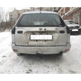 H.N21.A HALTY Фаркоп на Nissan AD Y11 2WD/4WD 1999-2005, Mazda Familia Van Y11 1999-2005 без подрезки бампера. Тип шара: A. Нагрузки: 750/75 кг, масса фаркопа 16,1 кг