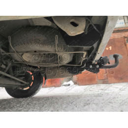 H.N21.A HALTY Фаркоп на Nissan AD Y11 2WD/4WD 1999-2005, Mazda Familia Van Y11 1999-2005 без подрезки бампера. Тип шара: A. Нагрузки: 750/75 кг, масса фаркопа 16,1 кг