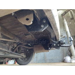 H.N21.A HALTY Фаркоп на Nissan AD Y11 2WD/4WD 1999-2005, Mazda Familia Van Y11 1999-2005 без подрезки бампера. Тип шара: A. Нагрузки: 750/75 кг, масса фаркопа 16,1 кг