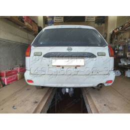 H.N21.A HALTY Фаркоп на Nissan AD Y11 2WD/4WD 1999-2005, Mazda Familia Van Y11 1999-2005 без подрезки бампера. Тип шара: A. Нагрузки: 750/75 кг, масса фаркопа 16,1 кг