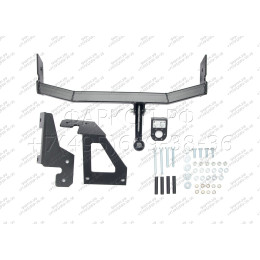 H.N21.A HALTY Фаркоп на Nissan AD Y11 2WD/4WD 1999-2005, Mazda Familia Van Y11 1999-2005 без подрезки бампера. Тип шара: A. Нагрузки: 750/75 кг, масса фаркопа 16,1 кг