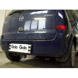 O044A GALIA Полностью оцинкованный фаркоп на Opel Meriva A 2003-2010. Подрозетник убирается за бампер. Тип шара: A. Невидимый вырез бампера. Нагрузки: 1300/60 к