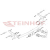 R-050 STEINHOF Фаркоп на Renault Modus 2004-2008. Требуется подрезка бампера. Тип шара: AH (горизонтальное быстросъемное крепление шара на ключе). Нагрузки: 950/75 кг, масса фаркопа 10,2 кг (без электрики в комплекте)
