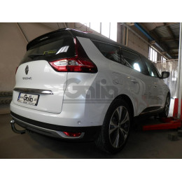 R099C GALIA Полностью оцинкованный фаркоп на Renault Scenic 2016-2022, Renault Grand Scenic 2016-2022. Подрозетник убирается за бампер. Тип шара: C (горизонтальный съемны
