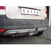 S098C GALIA Полностью оцинкованный фаркоп на Skoda Yeti 2009-2018 2WD/4WD. Тип шара: C (горизонтальный съемный). Невидимый вырез бампера. Нагрузки: 2000/80 кг, масса фаркопа 14,57 кг