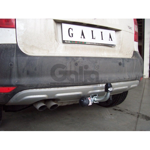 S098C GALIA Полностью оцинкованный фаркоп на Skoda Yeti 2009-2018 2WD/4WD. Тип шара: C (горизонтальный съемный). Невидимый вырез бампера. Нагрузки: 2000/80 кг, масса фаркопа 14,57 кг