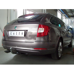 S099A GALIA Полностью оцинкованный фаркоп на Skoda Superb II лифтбек/универсал 2008-2015. Подрозетник убирается за бампер. Тип шара: A. Невидимый вырез бамп