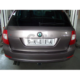 S099A GALIA Полностью оцинкованный фаркоп на Skoda Superb II лифтбек/универсал 2008-2015. Подрозетник убирается за бампер. Тип шара: A. Невидимый вырез бамп