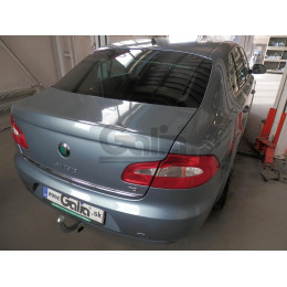 S099A GALIA Полностью оцинкованный фаркоп на Skoda Superb II лифтбек/универсал 2008-2015. Подрозетник убирается за бампер. Тип шара: A. Невидимый вырез бамп