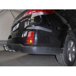 S102A GALIA Полностью оцинкованный фаркоп на Subaru Outback 2009-2015. Подрозетник убирается за бампер. Тип шара: A. Невидимый вырез бампера. Нагрузки: 2100/85 к