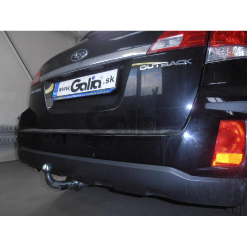 S102A GALIA Полностью оцинкованный фаркоп на Subaru Outback 2009-2015. Подрозетник убирается за бампер. Тип шара: A. Невидимый вырез бампера. Нагрузки: 2100/85 кг, масса фаркопа 16,22 кг