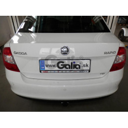 S104C GALIA Полностью оцинкованный фаркоп на Skoda Rapid лифтбек/универсал 2013-2020, 2020-2022, SEAT Toledo седан 2013-2018. Подрозетник убирается за бампер. Тип шара: C