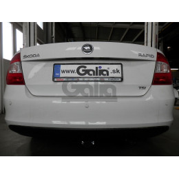 S104C GALIA Полностью оцинкованный фаркоп на Skoda Rapid лифтбек/универсал 2013-2020, 2020-2022, SEAT Toledo седан 2013-2018. Подрозетник убирается за бампер. Тип шара: C