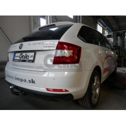 S104C GALIA Полностью оцинкованный фаркоп на Skoda Rapid лифтбек/универсал 2013-2020, 2020-2022, SEAT Toledo седан 2013-2018. Подрозетник убирается за бампер. Тип шара: C