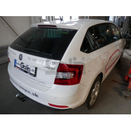 S104C GALIA Полностью оцинкованный фаркоп на Skoda Rapid лифтбек/универсал 2013-2020, 2020-2022, SEAT Toledo седан 2013-2018. Подрозетник убирается за бампер. Тип шара: C