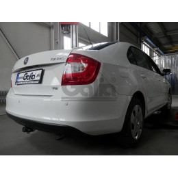 S104C GALIA Полностью оцинкованный фаркоп на Skoda Rapid лифтбек/универсал 2013-2020, 2020-2022, SEAT Toledo седан 2013-2018. Подрозетник убирается за бампер. Тип шара: C