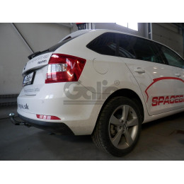 S104C GALIA Полностью оцинкованный фаркоп на Skoda Rapid лифтбек/универсал 2013-2020, 2020-2022, SEAT Toledo седан 2013-2018. Подрозетник убирается за бампер. Тип шара: C