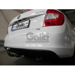 S104C GALIA Полностью оцинкованный фаркоп на Skoda Rapid лифтбек/универсал 2013-2020, 2020-2022, SEAT Toledo седан 2013-2018. Подрозетник убирается за бампер. Тип шара: C