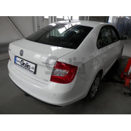 S104C GALIA Полностью оцинкованный фаркоп на Skoda Rapid лифтбек/универсал 2013-2020, 2020-2022, SEAT Toledo седан 2013-2018. Подрозетник убирается за бампер. Тип шара: C