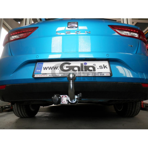 S108C GALIA Полностью оцинкованный фаркоп на SEAT Leon ST универсал 2013-2020. Тип шара: C (горизонтальный съемный). Нагрузки: 1800/80 кг, масса фаркопа 15,85 кг