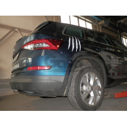 S120V GALIA Полностью оцинкованный фаркоп на Skoda Kodiaq 2WD, 4WD 2017-2023, 2023-. Тип шара: AV (вертикальное быстросъемное крепление шара на ключе). Невидимый в