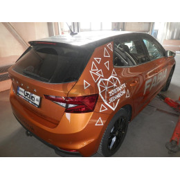 S143A GALIA Полностью оцинкованный фаркоп на Skoda Fabia IV хетчбек 2021-. Тип шара: A. Невидимый вырез бампера. Нагрузки: 1150/75 кг, масса фаркопа 10,2 кг
