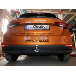 S143A GALIA Полностью оцинкованный фаркоп на Skoda Fabia IV хетчбек 2021-. Тип шара: A. Невидимый вырез бампера. Нагрузки: 1150/75 кг, масса фаркопа 10,2 кг