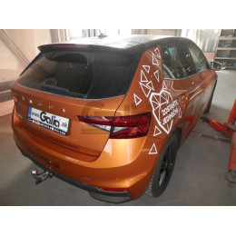 S143A GALIA Полностью оцинкованный фаркоп на Skoda Fabia IV хетчбек 2021-. Тип шара: A. Невидимый вырез бампера. Нагрузки: 1150/75 кг, масса фаркопа 10,2 кг