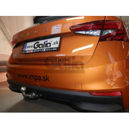S143A GALIA Полностью оцинкованный фаркоп на Skoda Fabia IV хетчбек 2021-. Тип шара: A. Невидимый вырез бампера. Нагрузки: 1150/75 кг, масса фаркопа 10,2 кг