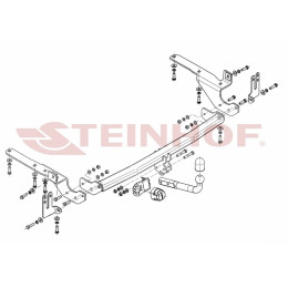 T-192 STEINHOF Фаркоп на Toyota RAV4 американская версия 2006-2012 без подрезки бампера. Тип шара: A. Нагрузки: 2000/90 кг, масса фаркопа 22,6 кг (без электрики в ко