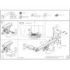 T059A GALIA Полностью оцинкованный фаркоп на Toyota Avensis седан/универсал 2009-2018. Подрозетник убирается за бампер. Тип шара: A. Установка без снятия и выреза бампера. Нагрузки: 2000/80 кг, масса фаркопа 18,12 кг