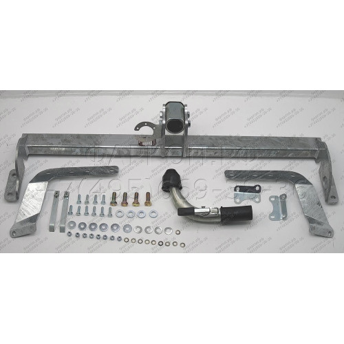 T066C GALIA Полностью оцинкованный фаркоп на Toyota Avensis седан/лифтбек 2003-2009. Тип шара: C (горизонтальный съемный). Невидимый вырез бампера. Нагрузки: 1600/75 кг, масса фаркопа 14,97 кг