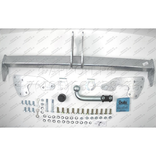 T078A GALIA Полностью оцинкованный фаркоп на Toyota Hilux 2015-, JAC T6 2021-, JAC T8 2018-, JAC Т8 Pro 2023-, Sollers ST6 2023-, Sollers ST8 2025-. Тип шара: A. Установка без выреза бампера. Нагрузки: 3500/140 кг, масса фаркопа 24,22 кг