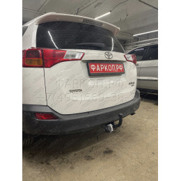 T116-A Лидер-плюс ТСУ для Toyota RAV4 2013-2019. Требуется подрезка бампера. Нагрузки: 1500/75 кг, масса фаркопа 23,5 кг (без электрики в комплекте)