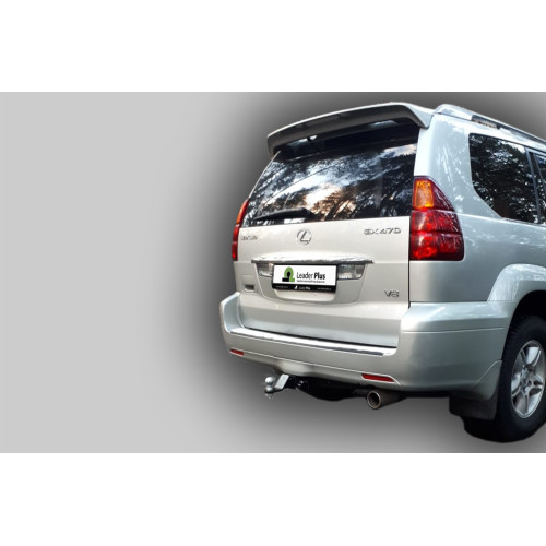 T123-E Лидер-плюс ТСУ для Toyota Land Cruiser Prado J120 2002-2009, Toyota Land Cruiser Prado J150 2009-2023, Lexus GX 470 2002-2009, Lexus GX 460 2009-2023. Требуется подрезка бампера. Тип шара: E. Нагрузки: 1500/100 кг, масса фаркопа 9,5 кг (без электри