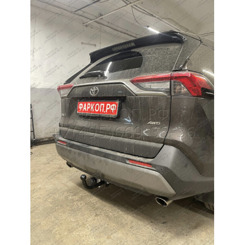 T125-A Лидер-плюс ТСУ для Toyota RAV4 2019-2025, Suzuki Across 2020-2025 без снятия и выреза бампера. Нагрузки: 1500/75 кг, масса фаркопа 17 кг (без электрики в комплекте)