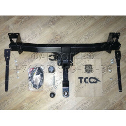 TCU00044 ТСС Фаркоп на Volkswagen Tiguan 2016-2024 без подрезки бампера. Тип шара: E (шаровый узел под американский квадрат). Нагрузки: 2500/100 кг
