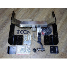 TCU00110 ТСС Фаркоп на Ford Transit 2014- с накладкой с надписью Transit без подрезки бампера. Тип шара: E (шаровый узел под американский квадрат). Нагрузки: 3