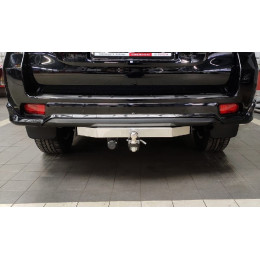 TCU00169 ТСС Фаркоп на Toyota Land Cruiser Prado 150 Black Onyx 2020-2023 с накладкой с надписью Prado без подрезки бампера. Тип шара: E (шаровый узел под американский ква