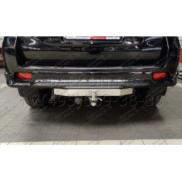 TCU00169 ТСС Фаркоп на Toyota Land Cruiser Prado 150 Black Onyx 2020-2023 с накладкой с надписью Prado без подрезки бампера. Тип шара: E (шаровый узел под американский ква