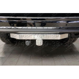 TCU00169 ТСС Фаркоп на Toyota Land Cruiser Prado 150 Black Onyx 2020-2023 с накладкой с надписью Prado без подрезки бампера. Тип шара: E (шаровый узел под американский ква