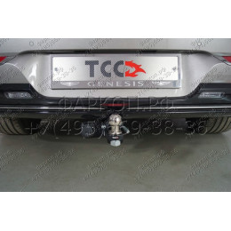 TCU00292N ТСС Фаркоп на Genesis GV80 2020- без подрезки бампера. Тип шара: E (шаровый узел под американский квадрат с нержавеющим шаром). Нагрузки: 1250/75 кг