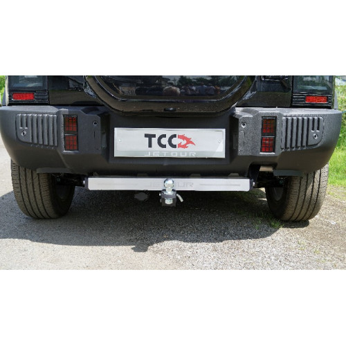 TCU00415 ТСС Распродажа! Фаркоп на Jetour T2 2024- без подрезки бампера. Тип шара: E (шаровый узел под американский квадрат). Нагрузки: 1500/100 кг