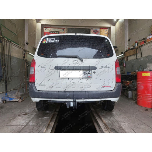 H.T66.A HALTY Фаркоп на Toyota Probox / Suceed 2WD/4WD 2002-2014 без подрезки бампера. Тип шара: A. Нагрузки: 550/75 кг, масса фаркопа 16,9 кг