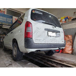 H.T66.A HALTY Фаркоп на Toyota Probox / Suceed 2WD/4WD 2002-2014 без подрезки бампера. Тип шара: A. Нагрузки: 550/75 кг, масса фаркопа 16,9 кг