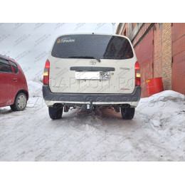 H.T66.A HALTY Фаркоп на Toyota Probox / Suceed 2WD/4WD 2002-2014 без подрезки бампера. Тип шара: A. Нагрузки: 550/75 кг, масса фаркопа 16,9 кг